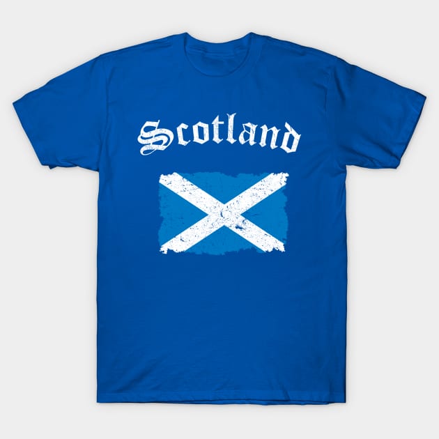 Vintage Scotland Flag T-Shirt by vladocar